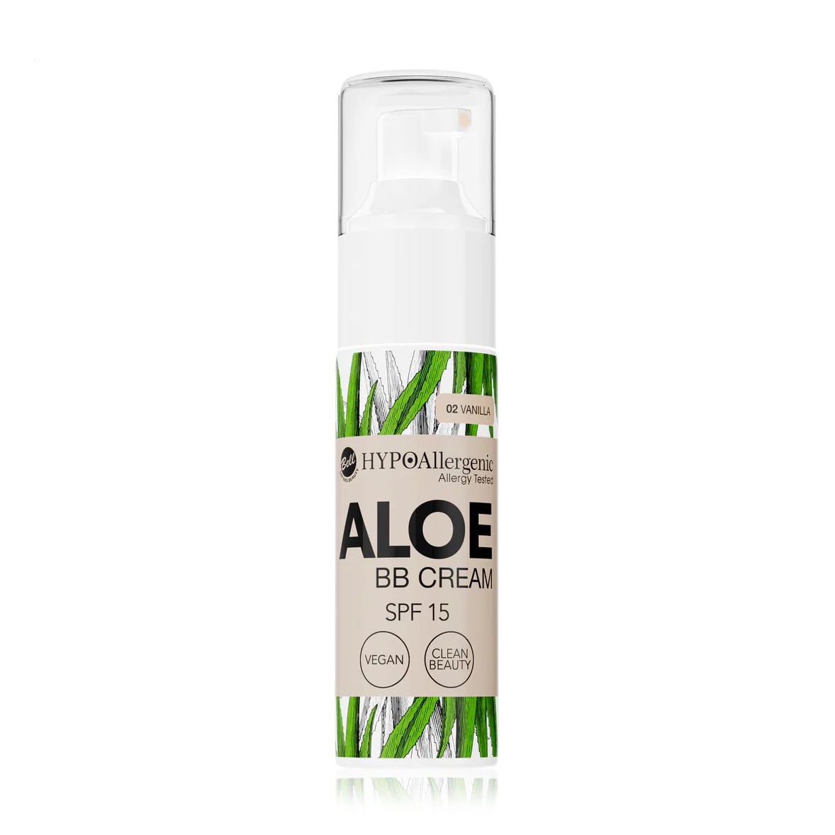 BB-крем для обличчя Bell HypoAllergenic Aloe BB Cream SPF 15, 02 Vanilla, 20 г